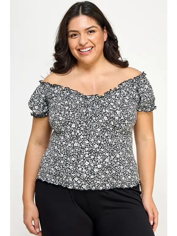 Ditsy Knit Top