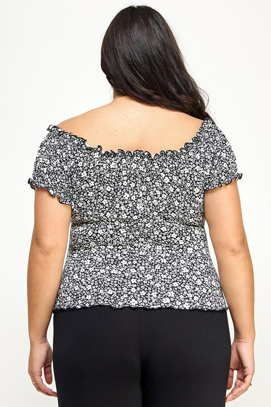 Ditsy Knit Top