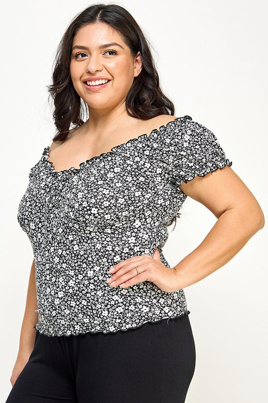 Ditsy Knit Top