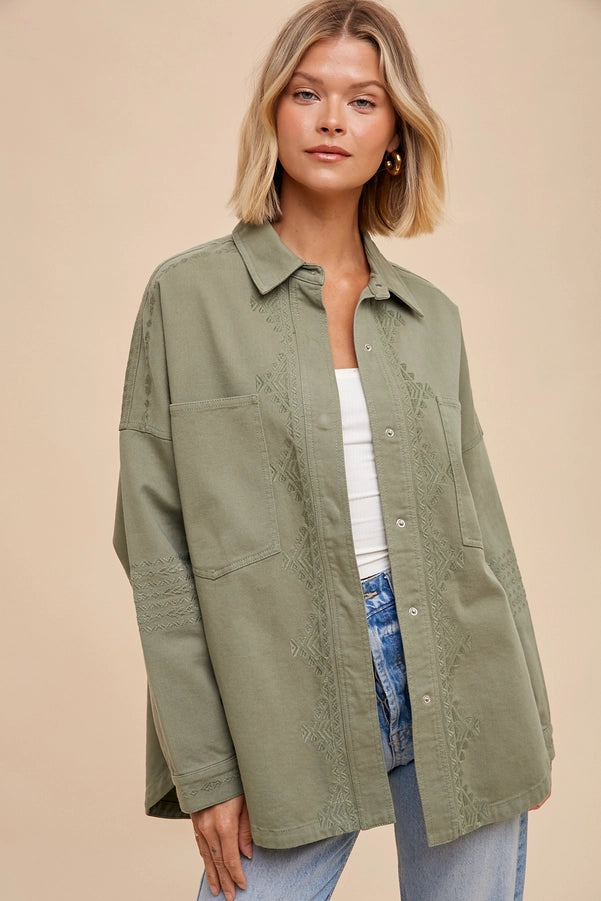 Embroidered Utility Jacket