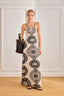 Two Toned Printed Dress