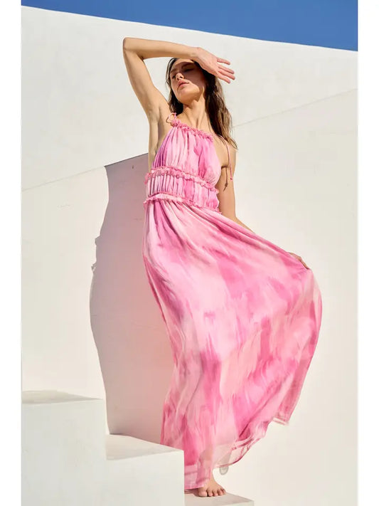 TieDye Halter Maxi