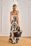 Two Toned Printed Dress