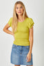 Ruffle Sleeve Knit Top