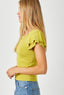 Ruffle Sleeve Knit Top