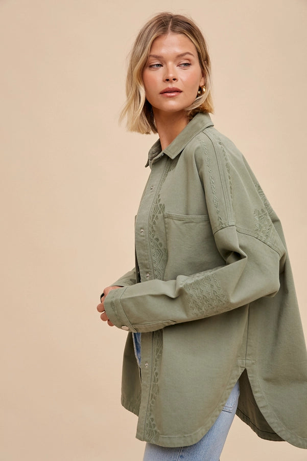 Embroidered Utility Jacket