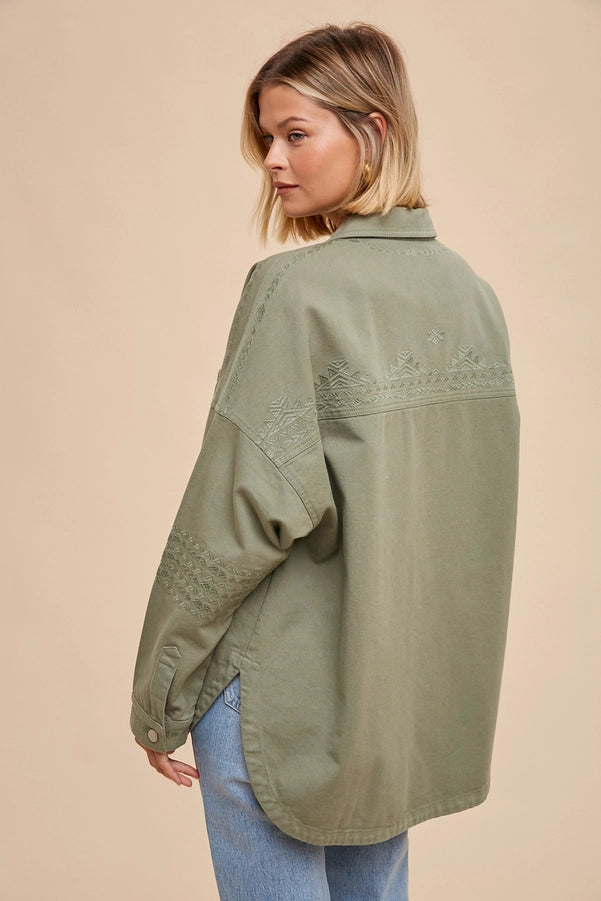 Embroidered Utility Jacket