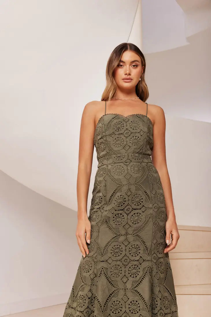 Serenity Lace Midi Dress