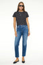 Charlie High Rise Classic Straight Ankle Pant