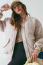 Ruched Bomber Jacket