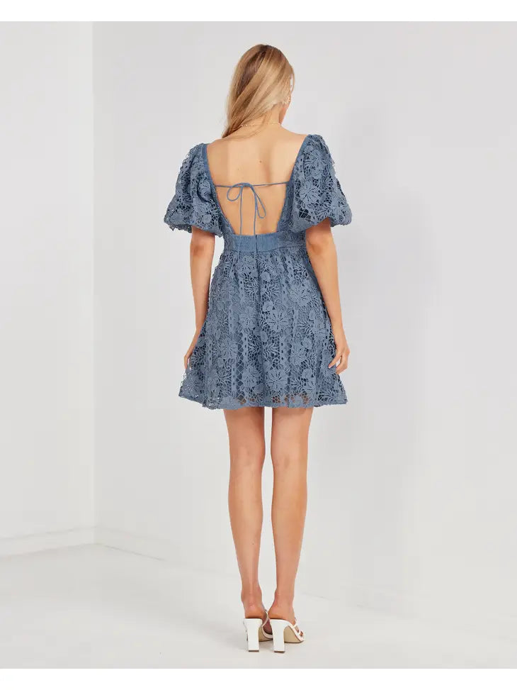 Sloane Puff Sleeve Lace Dress